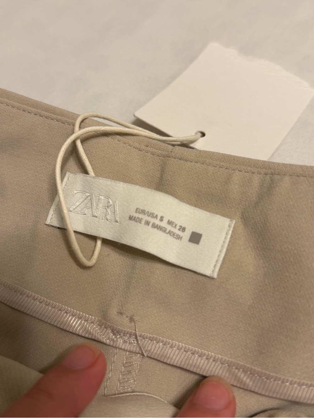 Zara Men's Light Beige Chinos